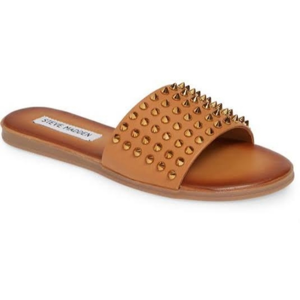 Steve Madden Brown Studded Sandals